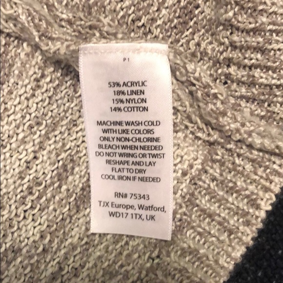 Grey/White crochet cardigan - Picture 6 of 7